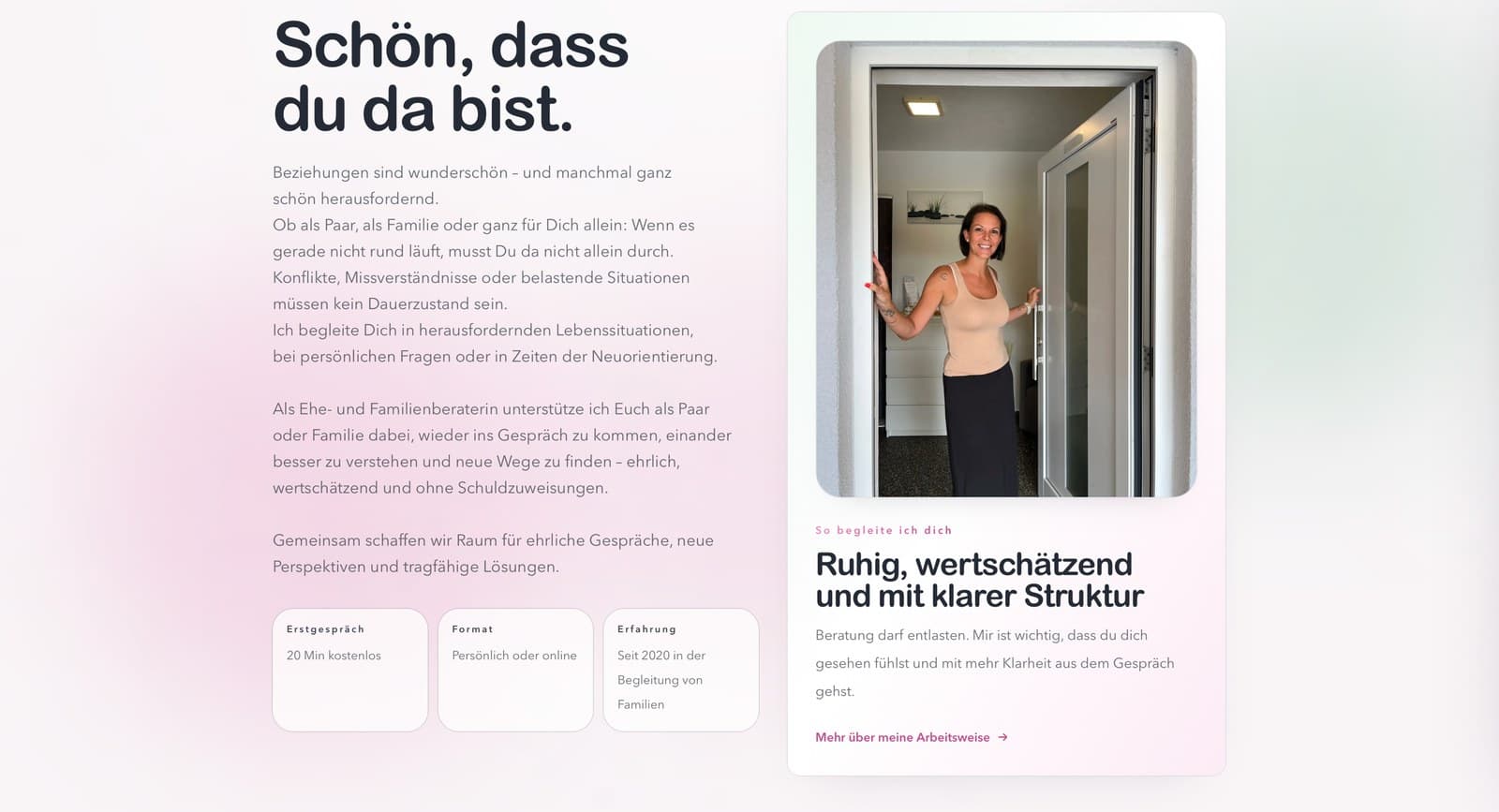 Website Screenshot von Manuela Scharner
